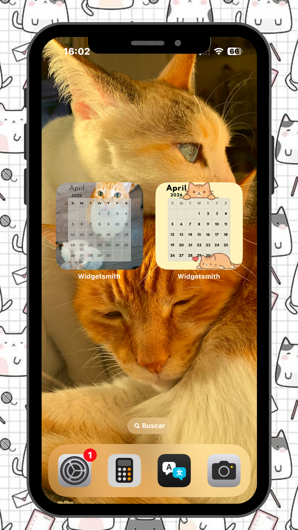 Cat Widget Calendar Pack (April 2026) – Real Cats + Cute (FREE)