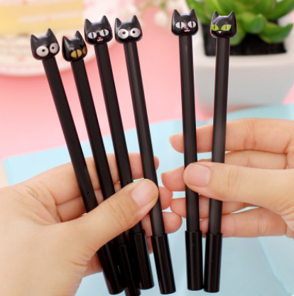 Cute Black Cat Gel Pen — Smooth 0.5mm Writing, Purrfect for Cat Lovers