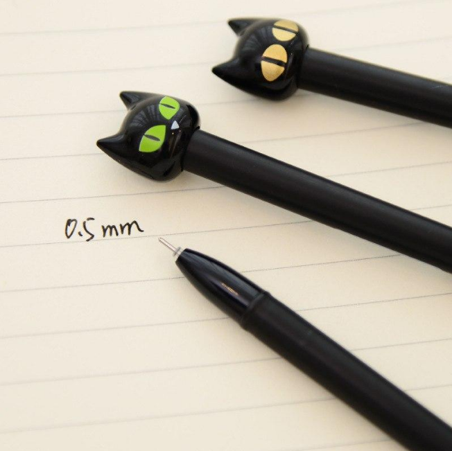 Cute Black Cat Gel Pen — Smooth 0.5mm Writing, Purrfect for Cat Lovers