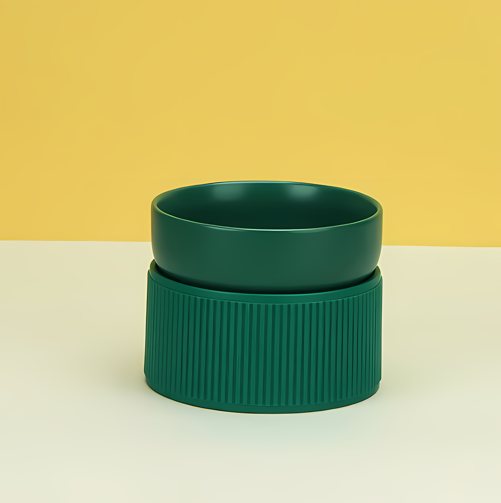 Whisker-Friendly Ceramic Cat Bowl — Non-Slip, Shallow Design for Comfy Meals