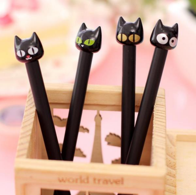 Cute Black Cat Gel Pen — Smooth 0.5mm Writing, Purrfect for Cat Lovers