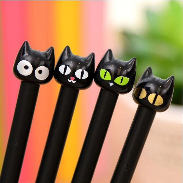 Cute Black Cat Gel Pen — Smooth 0.5mm Writing, Purrfect for Cat Lovers