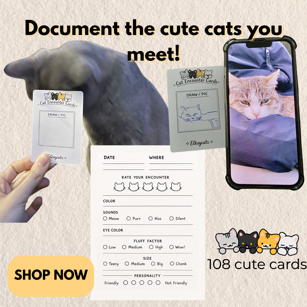 Cat Encounter Cards Deck🐈 – 108 Cards for Recording Every Cat You Meet