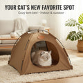 Cozy Cat Camping Tent — Indoor & Outdoor Hideaway Bed with Soft Cushion
