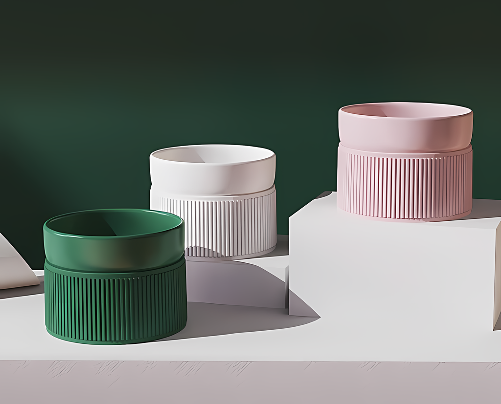 Whisker-Friendly Ceramic Cat Bowl — Non-Slip, Shallow Design for Comfy Meals