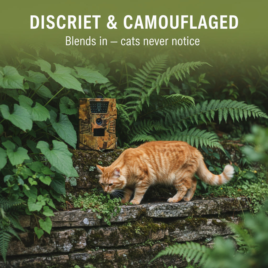 HD Night Vision Cat Camera — Monitor Stray Cats & Outdoor Shelters 24/7