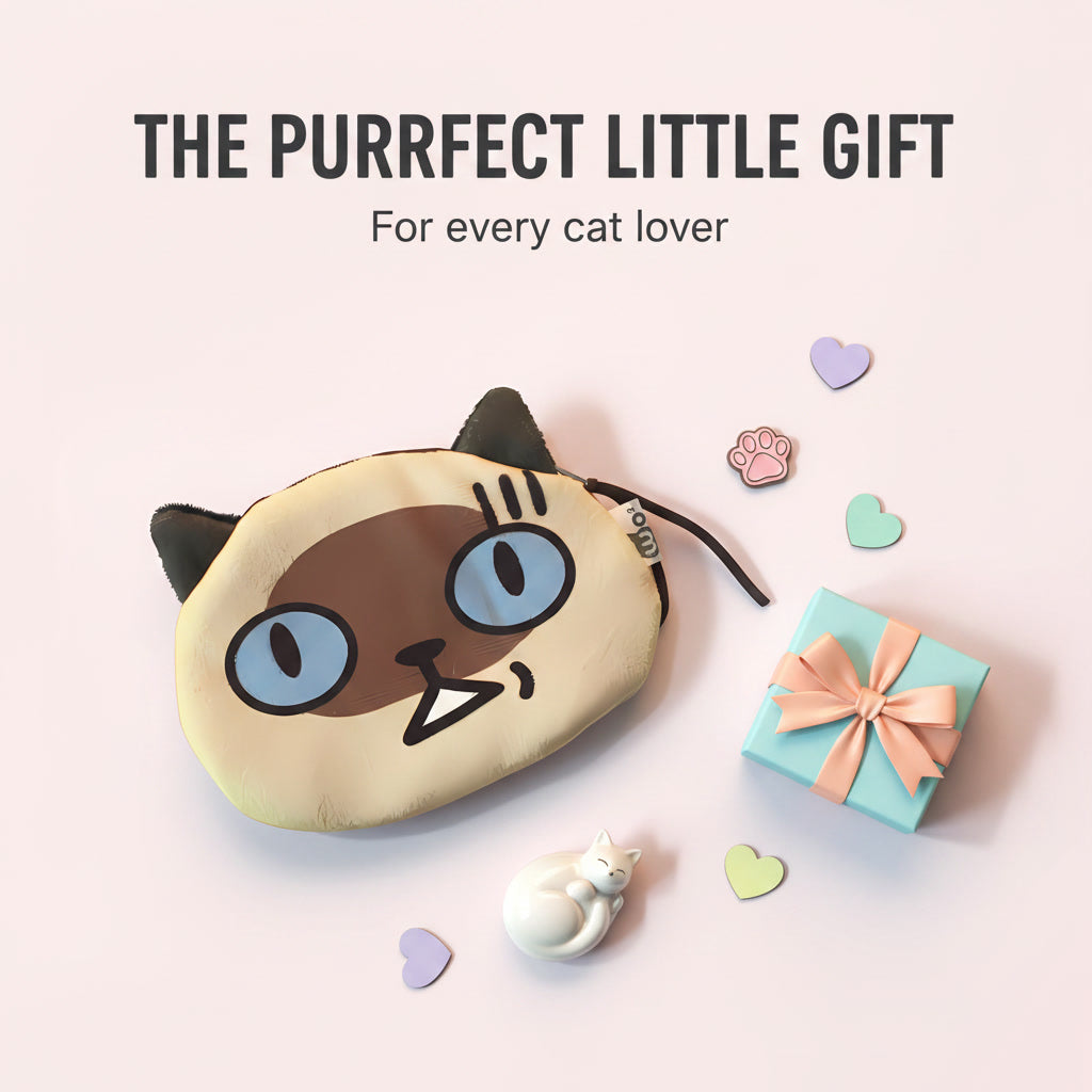 Cute Cat Purse — Mini Storage Pouch for Coins, Cards & Essentials