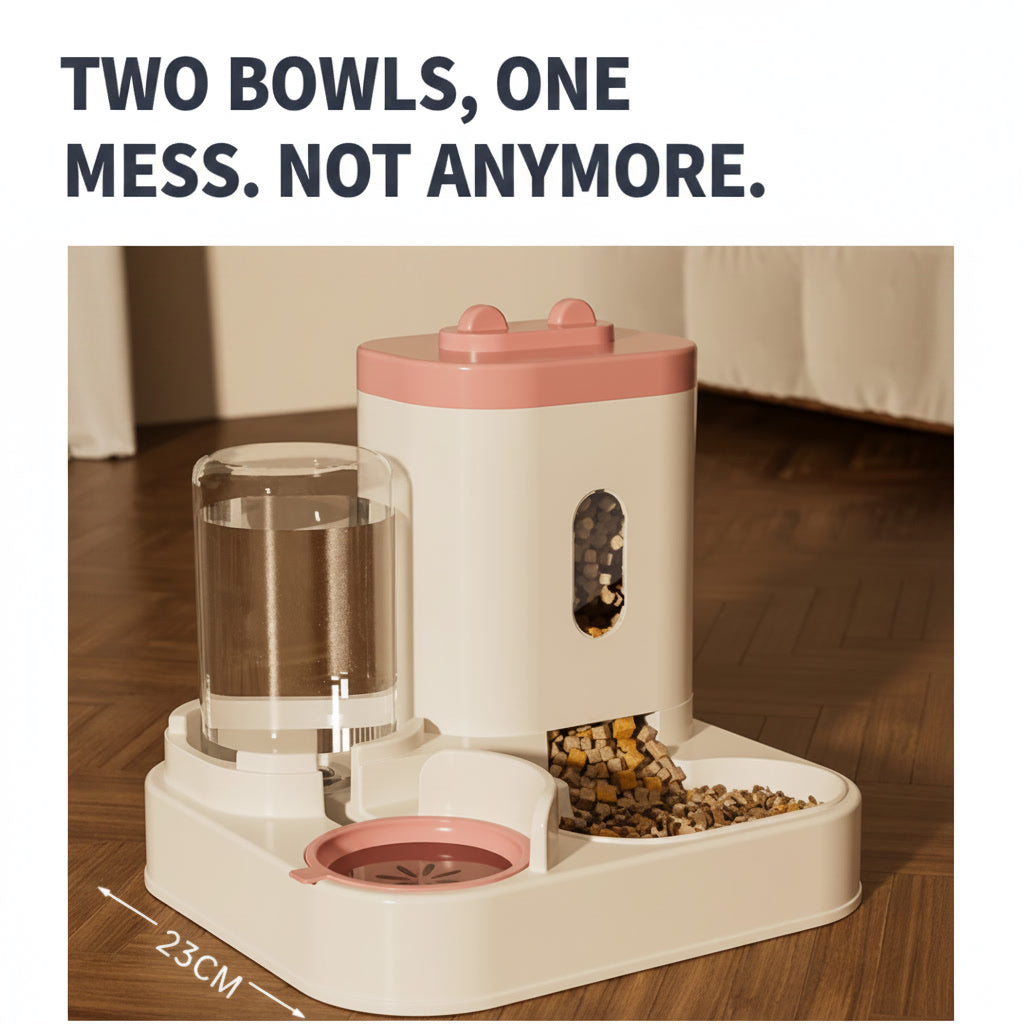 PetHydrate V3.0 - Cat Bowl & Water Fountain 2-in-1 — Fresh Food & Flowing Water in One