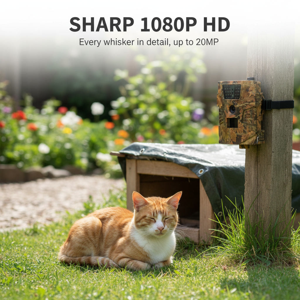 HD Night Vision Cat Camera — Monitor Stray Cats & Outdoor Shelters 24/7